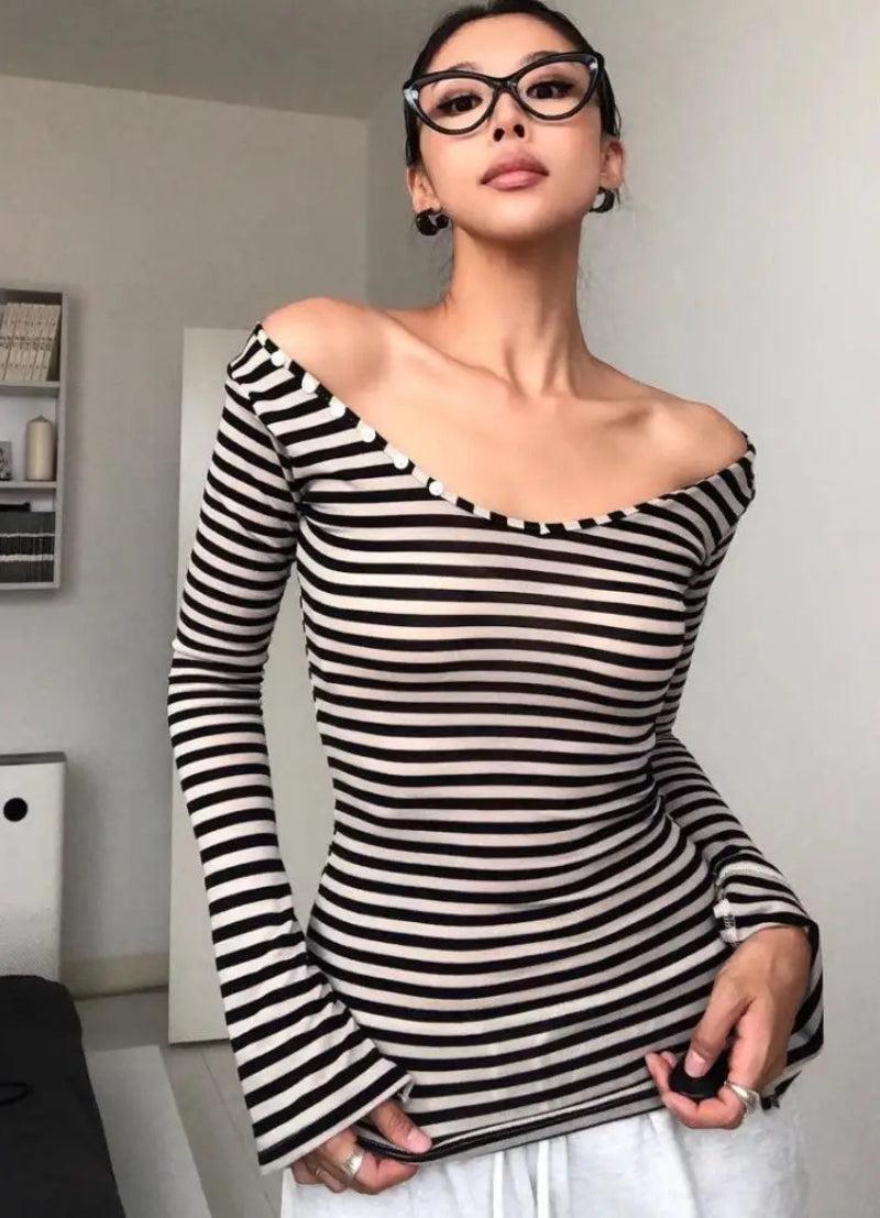 Quick Outfits, Modest Fashion Outfits Ideas Black & White Striped Top Quick Outfits, Modest Fashion Outfits Ideas Black & White Striped Top