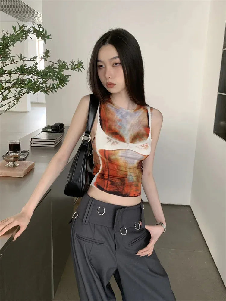 Quick Outfits, Modest Fashion Outfits Ideas Body Printed Tank Top Quick Outfits, Modest Fashion Outfits Ideas Body Printed Tank Top