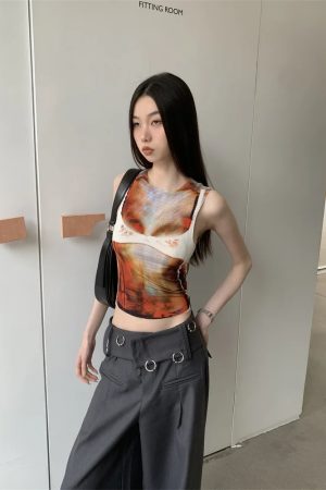 Quick Outfits, Modest Fashion Outfits Ideas Body Printed Tank Top