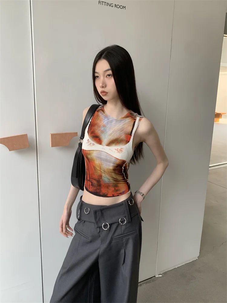 Quick Outfits, Modest Fashion Outfits Ideas Body Printed Tank Top Quick Outfits, Modest Fashion Outfits Ideas Body Printed Tank Top