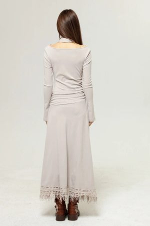 Quick Outfits, Modest Fashion Outfits Ideas Bohemian One Shoulder Maxi Dress