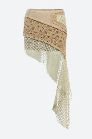 Quick Outfits, Modest Fashion Outfits Ideas Boho Patchwork Mini Skirt