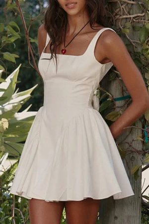 Quick Outfits, Modest Fashion Outfits Ideas Bow Waist Backless Mini Dress