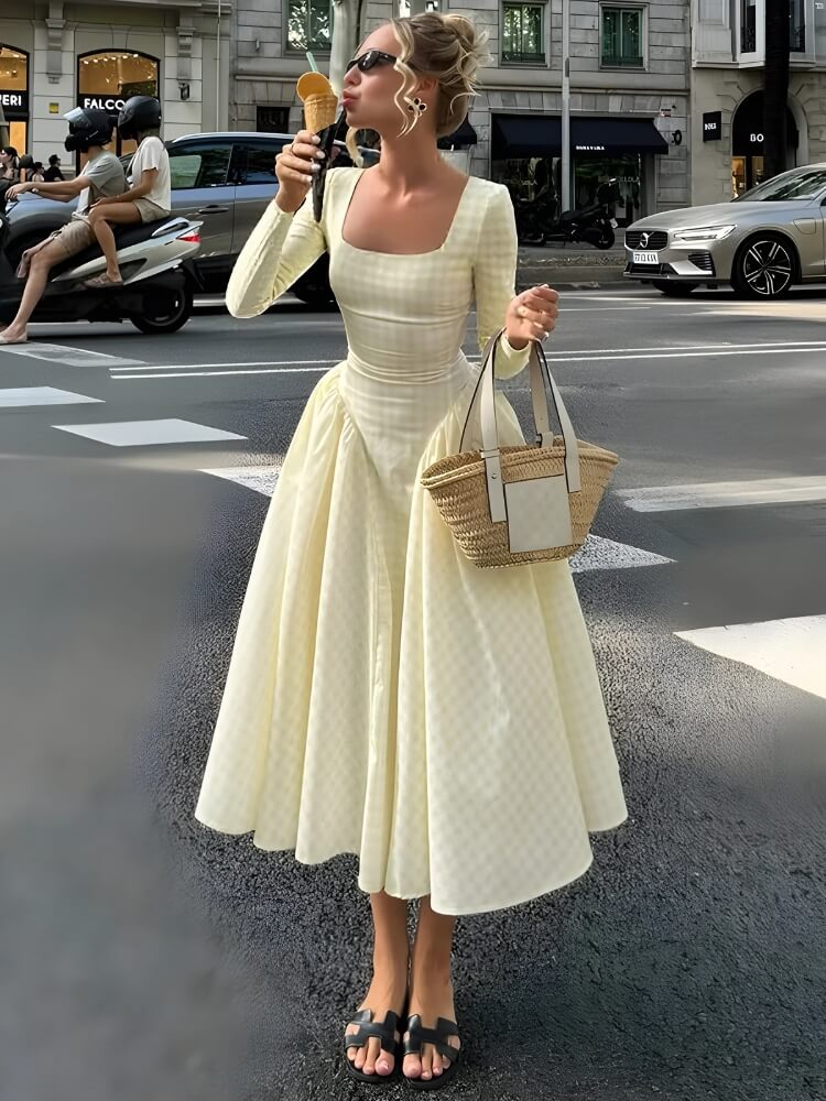 Quick Outfits, Modest Fashion Outfits Ideas Butter Yellow Maxi Dress Quick Outfits, Modest Fashion Outfits Ideas Butter Yellow Maxi Dress