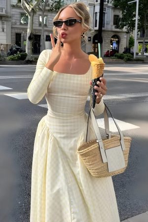 Quick Outfits, Modest Fashion Outfits Ideas Butter Yellow Maxi Dress