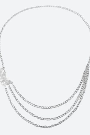 Quick Outfits, Modest Fashion Outfits Ideas Butterfly Layered Belly Chain