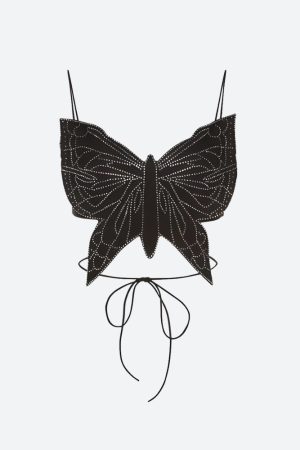 Quick Outfits, Modest Fashion Outfits Ideas Butterfly Rhinestone Top