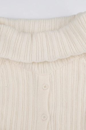 Quick Outfits, Modest Fashion Outfits Ideas Button Up Off Shoulder Knitted Top