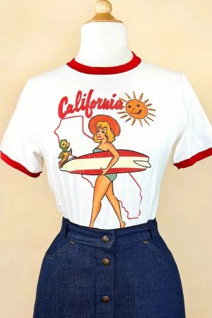 Quick Outfits, Modest Fashion Outfits Ideas California Ringer Tee