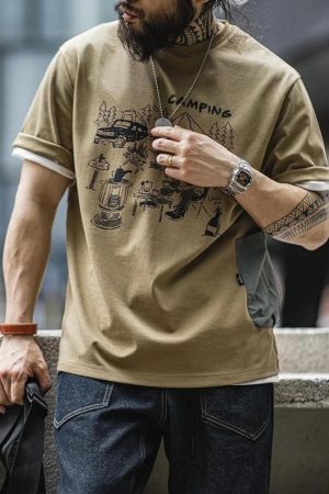 Quick Outfits, Modest Fashion Outfits Ideas Camping Pocket Tee