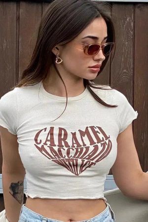 Quick Outfits, Modest Fashion Outfits Ideas Caramel Macchiato with Ice Tee