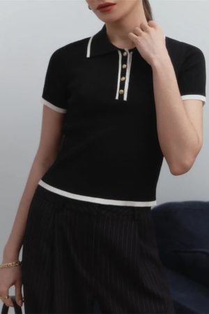 Quick Outfits, Modest Fashion Outfits Ideas Casual Contrast Corduroy Top