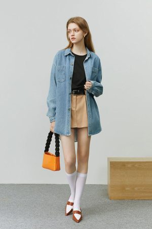 Quick Outfits, Modest Fashion Outfits Ideas Casual Denim Shirt