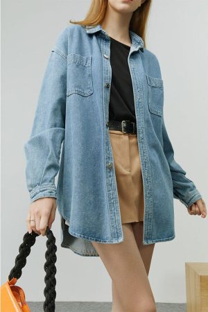 Quick Outfits, Modest Fashion Outfits Ideas Casual Denim Shirt