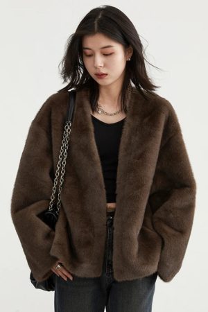 Quick Outfits, Modest Fashion Outfits Ideas Casual Plush Jacket