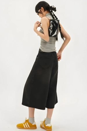 Quick Outfits, Modest Fashion Outfits Ideas Casual Wide Leg Denim Shorts