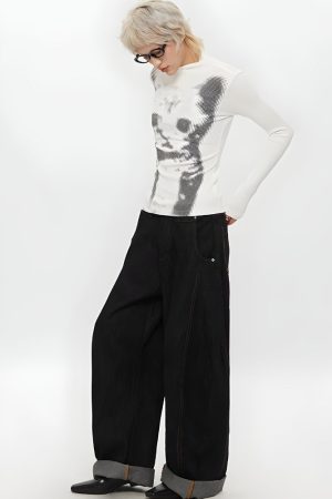 Quick Outfits, Modest Fashion Outfits Ideas Cat High Neck Top