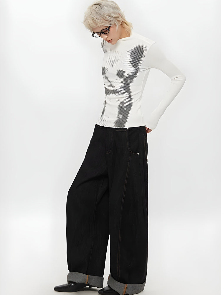 Quick Outfits, Modest Fashion Outfits Ideas Cat High Neck Top Quick Outfits, Modest Fashion Outfits Ideas Cat High Neck Top