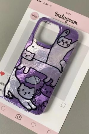 Quick Outfits, Modest Fashion Outfits Ideas Cat Metallic Phone Case