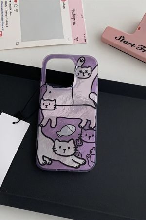 Quick Outfits, Modest Fashion Outfits Ideas Cat Metallic Phone Case