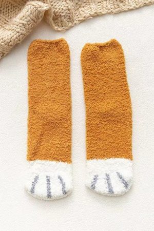 Quick Outfits, Modest Fashion Outfits Ideas Cat Paw Plush Socks