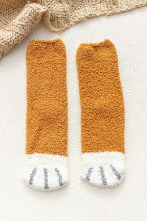 Quick Outfits, Modest Fashion Outfits Ideas Cat Paw Plush Socks