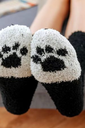 Quick Outfits, Modest Fashion Outfits Ideas Cat Paw Plush Socks