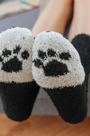Quick Outfits, Modest Fashion Outfits Ideas Cat Paw Plush Socks