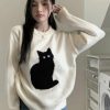 Quick Outfits, Modest Fashion Outfits Ideas Cat Sweater