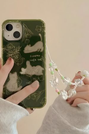 Quick Outfits, Modest Fashion Outfits Ideas Cats & Flowers Phone Case