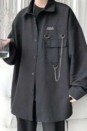 Quick Outfits, Modest Fashion Outfits Ideas Chain Detailed Long Sleeve Shirt