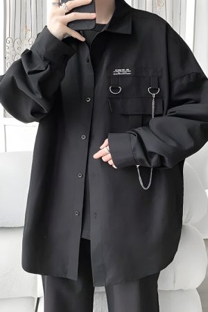 Quick Outfits, Modest Fashion Outfits Ideas Chain Detailed Long Sleeve Shirt