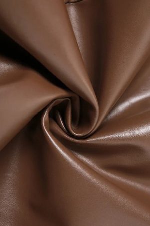 Quick Outfits, Modest Fashion Outfits Ideas Chain Strap Faux Leather Mini Dress