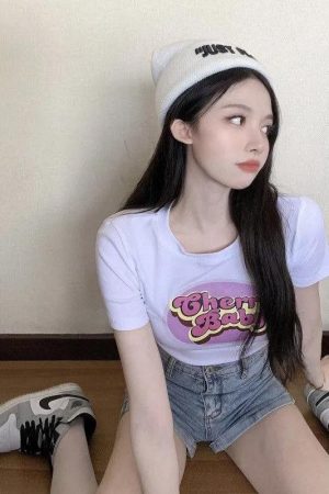 Quick Outfits, Modest Fashion Outfits Ideas Cherry Baby Crop Top