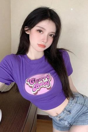 Quick Outfits, Modest Fashion Outfits Ideas Cherry Baby Crop Top