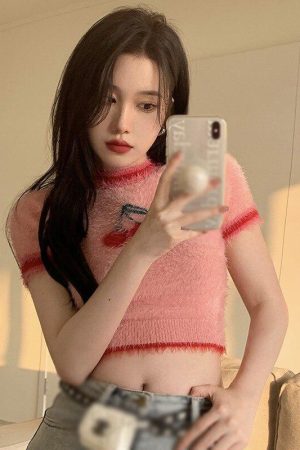 Quick Outfits, Modest Fashion Outfits Ideas Cherry Crop Sweater