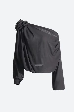 Quick Outfits, Modest Fashion Outfits Ideas Chiffon One Shoulder Top