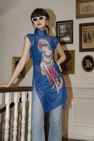 Quick Outfits, Modest Fashion Outfits Ideas Chinese Woman Mesh Top