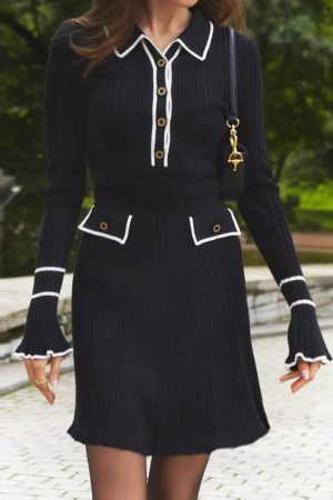 Quick Outfits, Modest Fashion Outfits Ideas Classic Ribbed Midi Dress