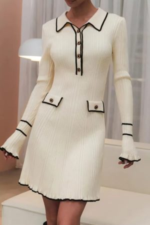 Quick Outfits, Modest Fashion Outfits Ideas Classic Ribbed Midi Dress