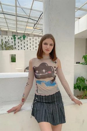 Quick Outfits, Modest Fashion Outfits Ideas Cloud Monster Mesh Top