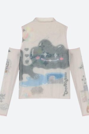 Quick Outfits, Modest Fashion Outfits Ideas Cloud Monster Mesh Top