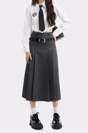 Quick Outfits, Modest Fashion Outfits Ideas College Girl Pleated Midi Skirt