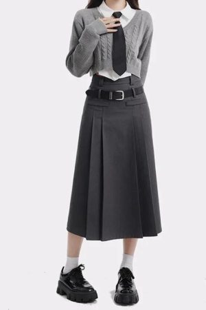 Quick Outfits, Modest Fashion Outfits Ideas College Girl Pleated Midi Skirt