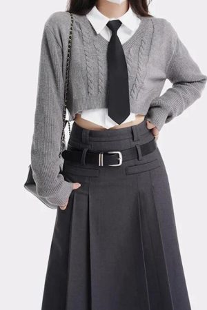Quick Outfits, Modest Fashion Outfits Ideas College Girl Pleated Midi Skirt