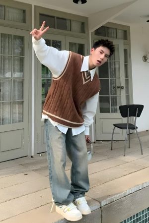 Quick Outfits, Modest Fashion Outfits Ideas College Knit Sweater Vest