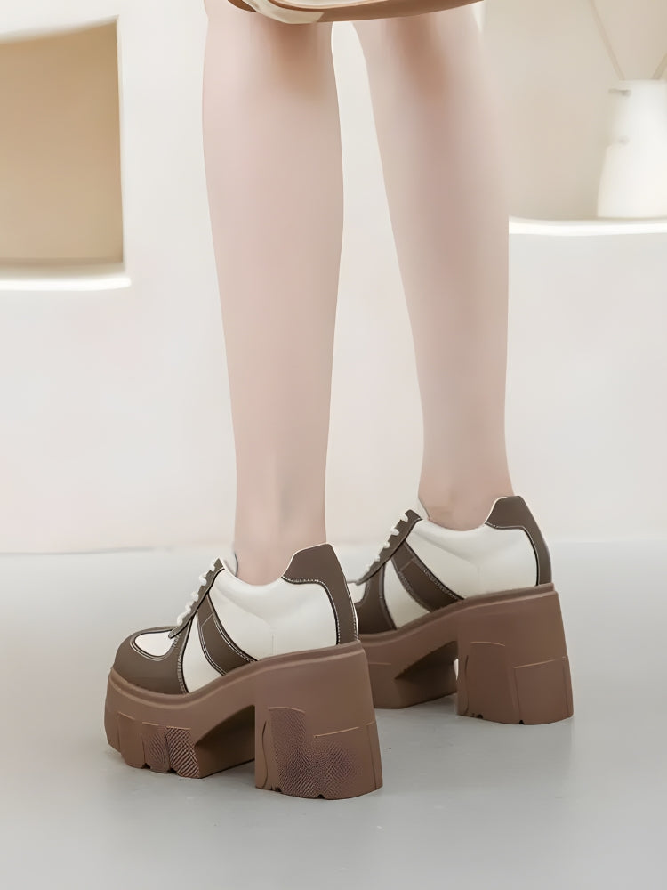 Quick Outfits, Modest Fashion Outfits Ideas Color Block Platform Oxford Heels Quick Outfits, Modest Fashion Outfits Ideas Color Block Platform Oxford Heels