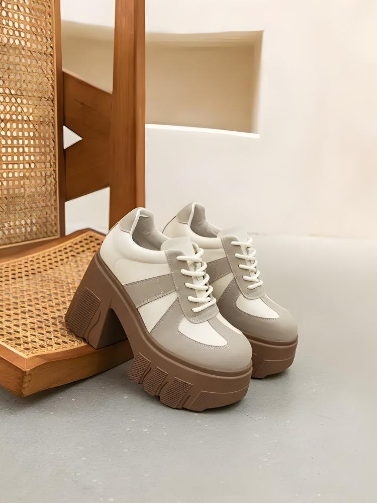 Quick Outfits, Modest Fashion Outfits Ideas Color Block Platform Oxford Heels Quick Outfits, Modest Fashion Outfits Ideas Color Block Platform Oxford Heels