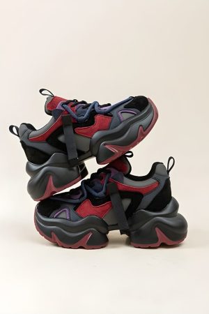 Quick Outfits, Modest Fashion Outfits Ideas Color Block Platform Sneakers