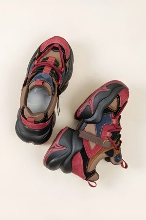 Quick Outfits, Modest Fashion Outfits Ideas Color Block Platform Sneakers